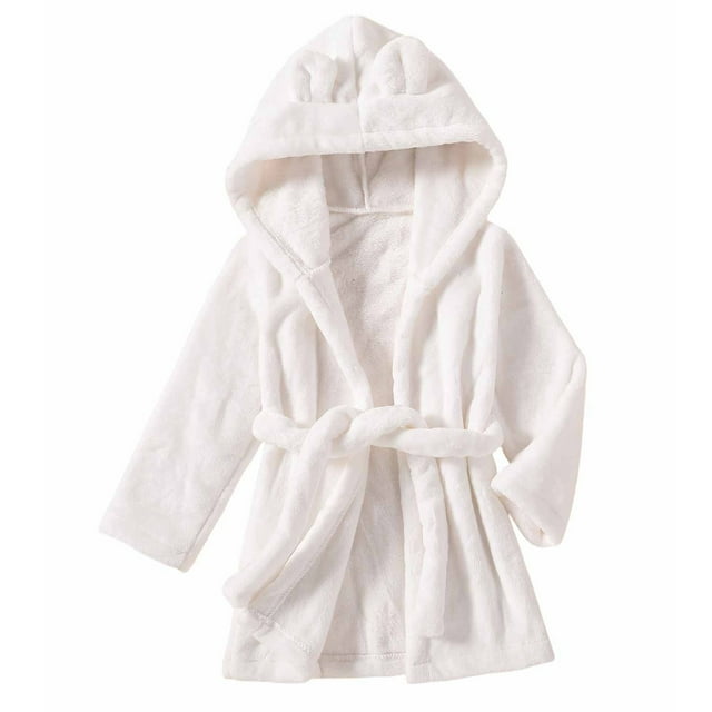 XQYLOS Girls Hooded Bathrobe Spring Soft Plush Robe Kids Spa Robe Dressing Gown Sleepwear 𝖫oungewear Cozy Bath Robe for Toddler Unisex