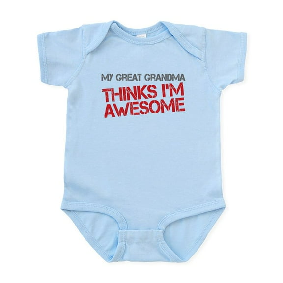 CafePress - Great Grandma Awesome Infant Bodysuit - Baby Light Bodysuit, Size Newborn - 24 Months