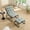 Light Green, variant on Outdoor Lounge Chair with Ottoman, Patio Sling Recliner with Puffy Cushion, Comfy Chaise Lounge with Foot Stool for Patio, Pool, Backyard, Black/Grey