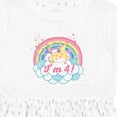 thumbnail image 4 of Inktastic 4th Birthday Unicorn Rainbow Cute Girls Girls Toddler Dress, 4 of 5