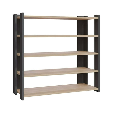 Ada Home Decor Furniture 4 Tier 16 Pair Anthracite Oak Gordon Modern Shoe Rack