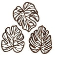 thumbnail image 4 of kowaku 3Pcs Palm Leaves Wood Wall Decor Tropical Wall Art Jungle Decor Hanging Sculpture Unique Wooden Ornament for Cafe Dining Room Brown, 4 of 9