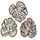 thumbnail image 4 of Decoración de pared de madera con hojas de palma de 3 piezas, decoración de madera, arte de pared creativo y tropical. Marrón, 4 of 9