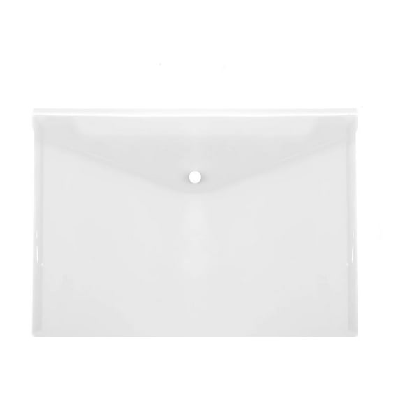 12 Pcs Chemises de Classement, Enveloppes en Plastique Transparentes pour Documents, Porte-Documents avec Bouton-Pression, Organisateurs de Chemises en Plastique Imperméables, pour Papier Format A4 Lettre, 13.1x9.3 Po