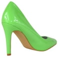 thumbnail image 3 of TOP MODA Shoes Women Stiletto High Heel Classic Pumps Pointed Toe MONROE-1 Green Lime Patent 6, 3 of 3