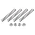 thumbnail image 1 of Tige Entièrement Filetée 1/2 Pouces-13, 4 Pcs Acier Inoxydable 304 3.5 Pouces Vis Filetée, 1 of 7