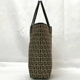 thumbnail image 3 of Pre-Owned Fendi Tote Bag ec-21844 Beige Brown Zucchino Canvas Leather FENDI FF Unisex... (Good), 3 of 11