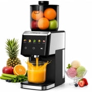 LifeImpree Juicer Machine, Touchscreen Cold Press Juicer with 5.4" Wide Feed Chute, 5 Smart Modes for fruits and vegetables, Easy to Clean & Dishwasher Safe, Quiet
