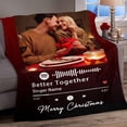 thumbnail image 4 of Custom Blanket with Photo Music Code Personalized Throw Blankets Customized Blankets Gift for Lover Family Friend Birthday Valentine‘s Day Christmas Blankets, 4 of 5