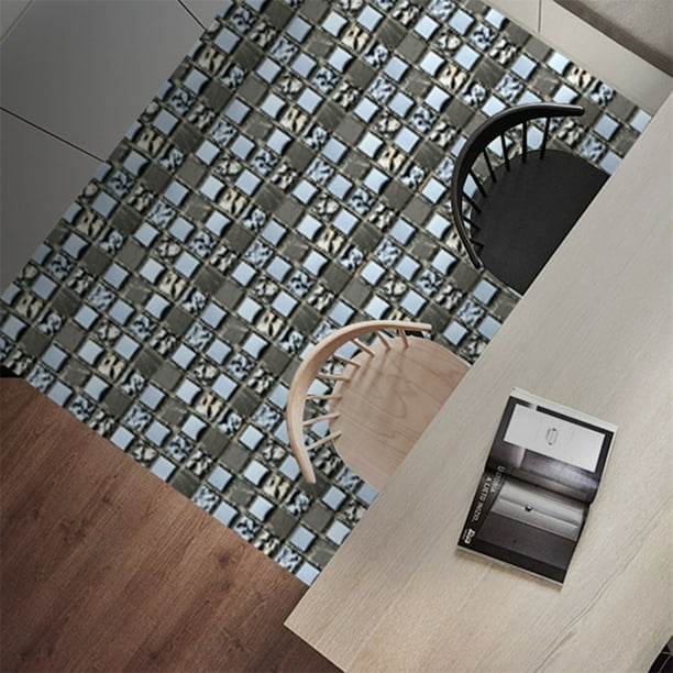 Fiudx Pegatinas Autoadhesivas para Azulejos, Decoración de Pared de Pvc 3D, Estilo Moderno, Fáciles de Instalar, Resistentes Al Moho, Multisuperficie, para Salón, Cocina y Dormitorio, Juego de 10 Pie