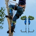 thumbnail image 2 of Adjust Tree/Pole Climbing Spike Set, 2 Gear Safety Belt Rope Lanyard with Carabiner, 2 of 19