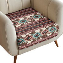 Renewold American Tribal Brown Cow Print Couch Seat Slipcover Non-Slip Sofa Cushion Protector Cover Elastic Fitted Armchair Couch Cushion Cover for Living Room Home Decoration, S