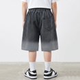 thumbnail image 4 of Uobin Boys Baggy Cargo Jean Shorts Loose Fit Jorts Wide Leg Denim Shorts with Utility Pockets Back to School Casual Outfits 5-15Y, 4 of 7