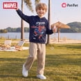 thumbnail image 5 of Disney Marvel Spider-Man Boys Cotton Hooded Sweatshirt Toddler Pullover Hoodie Kids Deep Blue Top Halloween Gift Sizes 2-9Y, 5 of 9