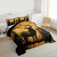 thumbnail image 3 of Homewish Wildlife Deer 2pcs Bedding Comforter Set For Kids Children Teens,Woodland Animal Twin Comforter Sets,Black Brown Breathable Bedding Set,Luxury Bedroom Decor,Reversible, 3 of 8