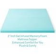 thumbnail image 3 of ViscoLogic Gel Memory Foam Mattress Topper Without Cover, 2 Inch King Mattress Topper, 3 of 6