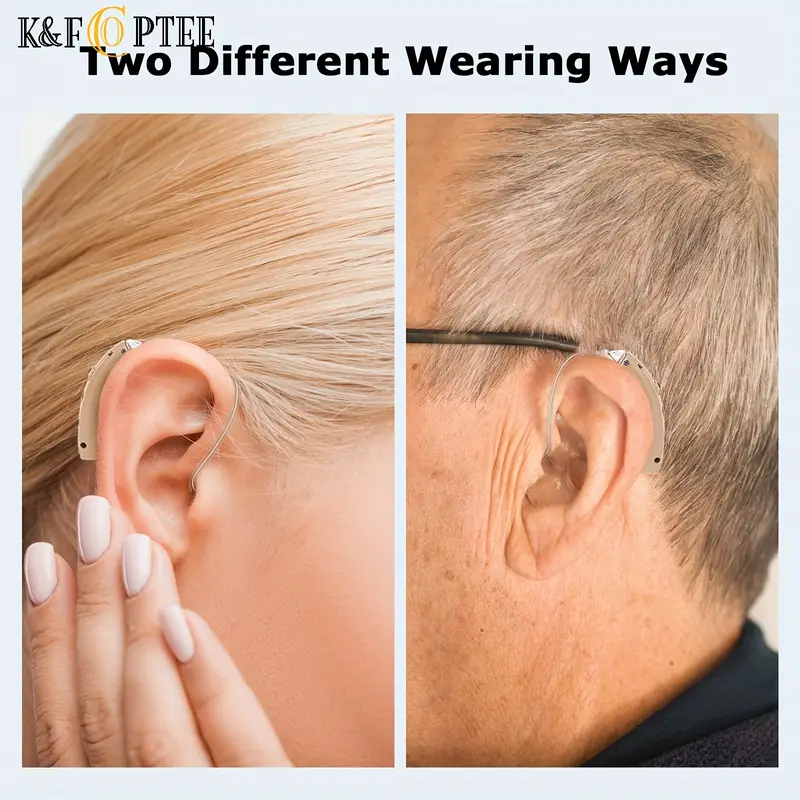 Hearing Aids Hearing Amplifiers For Seniors Rechargeable With Noise Cancelling-Hearing Aid Loss Amplifier Seniors Adults Charging Case Volume Control,Sliver