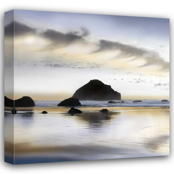 Danita Delimont 26x26 Gallery Wrapped Canvas Wall Art Titled - Twilight on the Coastline