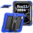 thumbnail image 5 of FJLBDE Case for iPad Pro 11 Inch (M4 2024/M5 2025), Rugged Shockproof Tablet Cases Cover with Kickstand Shoulder Strap, Blue, 5 of 7