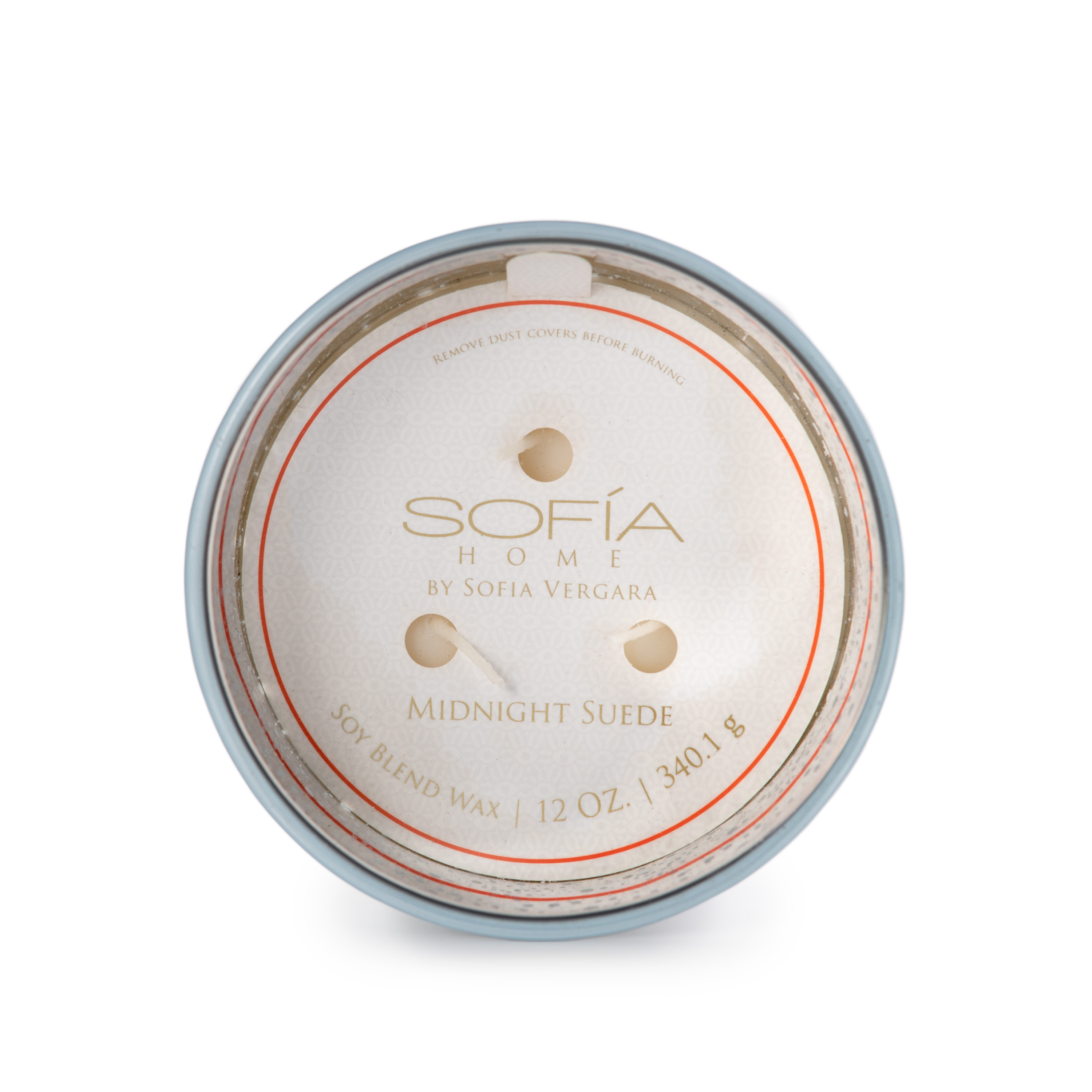 Sofia Home 12oz. 3-Wick Candle Midnight Suede by Sofia Vergara