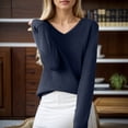 thumbnail image 2 of Sweaters for Women, V Neck Sweaters for Women, Ribbed Knit Long Sleeve Tunic, Soft Pullover for Fall 2025, 2 of 4