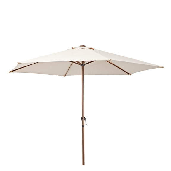 Naterial, Sombrilla Hexagonal para Mesa con Mástil Central y Manivela, Modelo Polar, Diametro 262 cm