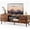 RUST, variant on ZHICHUN Modern Panel TV Cabinet with Storage Enclosed Cabinets Adjustable Shelf Entertainment Center with Cable Hole