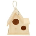 thumbnail image 3 of Handmade Wooden Birdhouse For Garden, Balcony & Backyard - Natural Bird Nesting Box For Sparrows & Bluebirds, 3 of 6