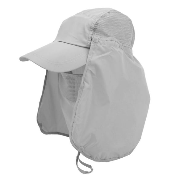 Sombrero De Senderismo, Diseño De Botón De Protección Solar, Cubierta Facial Desmontable, Sombrero Para Exteriores, Cómodo Para Actividades Al Aire