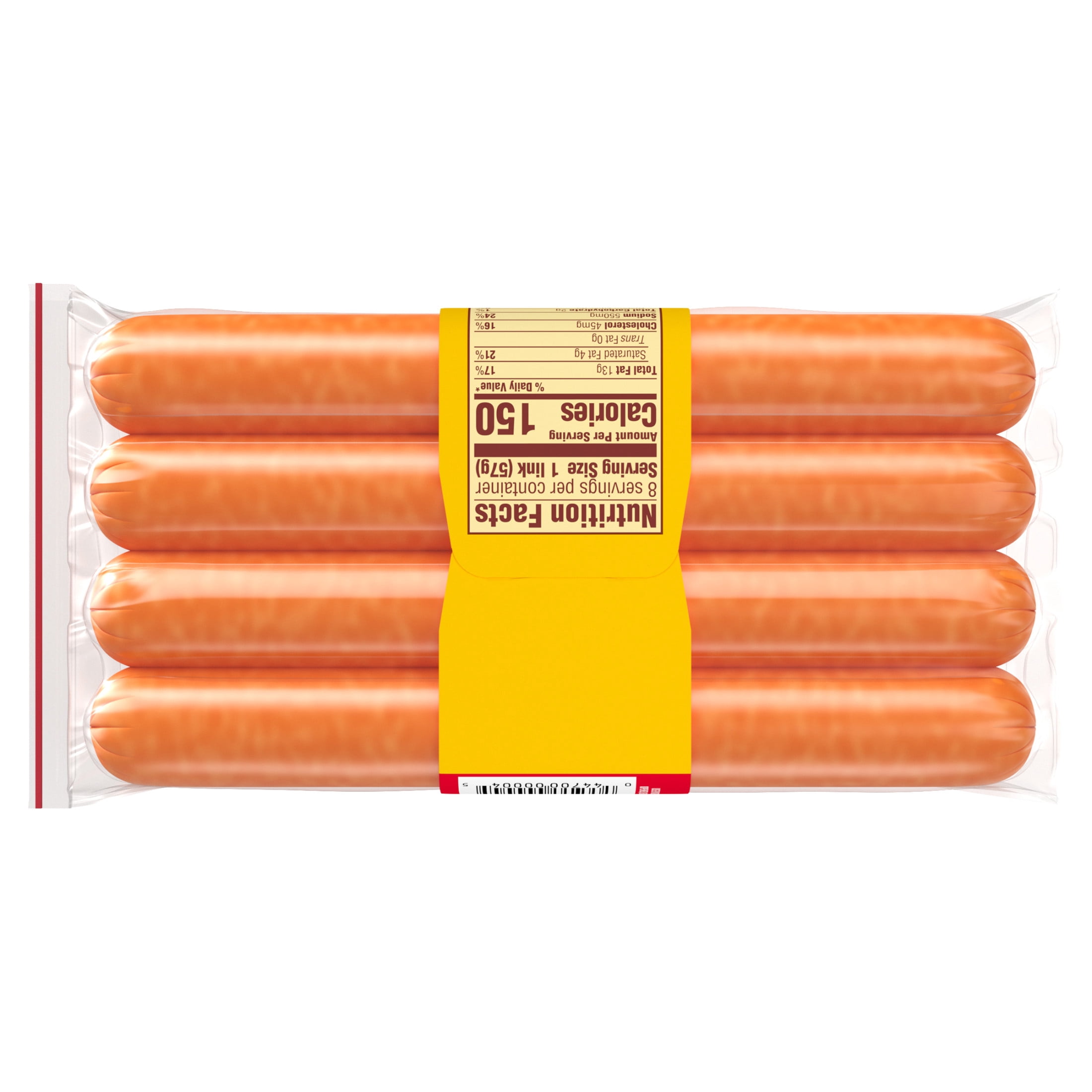 Oscar Mayer Bun-Length Wieners Hot Dogs, 8 Count Pack