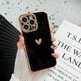 thumbnail image 3 of for iPhone 14 Pro Max Case Cute Girly Sweet Heart Flower Pattern Soft Silicone Camera Protective Phone Case for iPhone 14 Pro Max (Black), 3 of 7