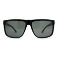 thumbnail image 1 of Mens Classic Temper Glass Lens Oversize Horn Rim Sport Sunglasses All Black, 1 of 4
