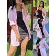 thumbnail image 7 of Zeagoo Shirt Dress for Women Button Down Blouse Linen Tops Long Sleeve Baggy Shirts Light, 7 of 7