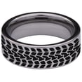 thumbnail image 4 of Mud Life Tire Tungsten Carbide Ring, 4 of 9