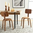 thumbnail image 4 of SAFAVIEH Luella Stackable Dining Chair, Walnut, Set of 2 (21.7 in. W x 22.6 in. D x 32.9 in. H), 4 of 13
