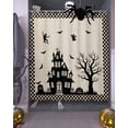 thumbnail image 3 of Halloween Castle Pumpkin Shower Curtain Set ，Waterproof Fabric Shower Curtains Black Bat Dead Tree Haunted Linen Buffalo Plaid Shower Curtains for Bathroom,Bathroom Decor 72"x84", 3 of 6