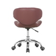 thumbnail image 5 of MAYAKOBA Set of 2 Nail Salon Pedicure Stool HugoII Pedicure Chair Short Adjustable Comfort Pneumatic Pump Salon Furniture & Equipment, Burgundy Diamond, 5 of 7