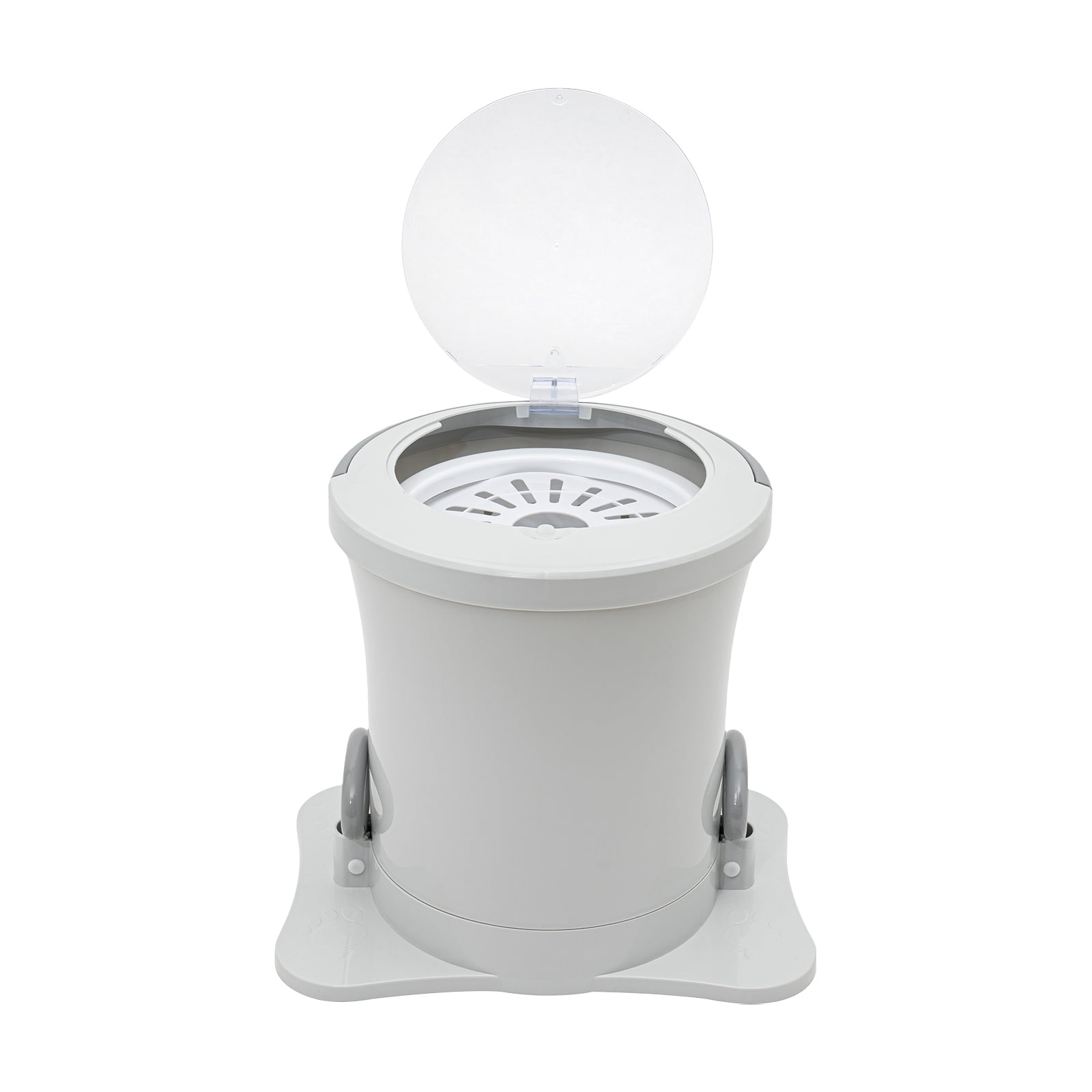 9L Portable Foot Operated Non-Electric Dehydrator Mini Manual Dehydrator Washing Machine White Round