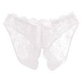 thumbnail image 3 of Aobny Spring Stretch Women's Panties White Crotchless Open Crotch Panties Sheer Lace Underpants for Lady,M-L, 3 of 6