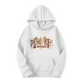 thumbnail image 5 of Taqqpue Plus Size Hoodies for Women Casual Printed Drawstring Hooded Sweatshirt Fall Winter Long Sleeve Tops Loose Fit Y2K Oversized Hoodie Pullover with Pockets, 5 of 6