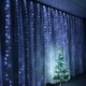 thumbnail image 4 of Cadena de luces para cortina de ventana, 3 m x 3 m, 300 luces LED de hadas con estrellas, alimentación por USB, control remoto y temporizador, cadena de luces en cascada para decoración de fiestas, do, 4 of 5