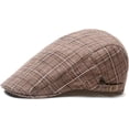 thumbnail image 3 of LinYooLi Beret Caps for Men, Elastic Driving Hat, Vintage Plaid Ivy Hats Cotton Blend, 3 of 4