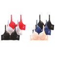 thumbnail image 1 of (2-Pack) Rinsvye Women Underwire Bra Set Design Full Support Available Daily Wear Able Look Material, 1 of 3