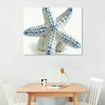 thumbnail image 2 of Nawypu  Coastal Starfish Wall Art Decor Wood, Wide, Blue Whitewash, 2 of 4