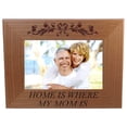 thumbnail image 4 of Home is where my mom is - 4x6 Inch Engraved Alder Wood Picture Photo Frame - Great Gift for Mothers's Day, Birthday or Christmas Gift for Mom Grandma Wife Grandmother, 4 of 4