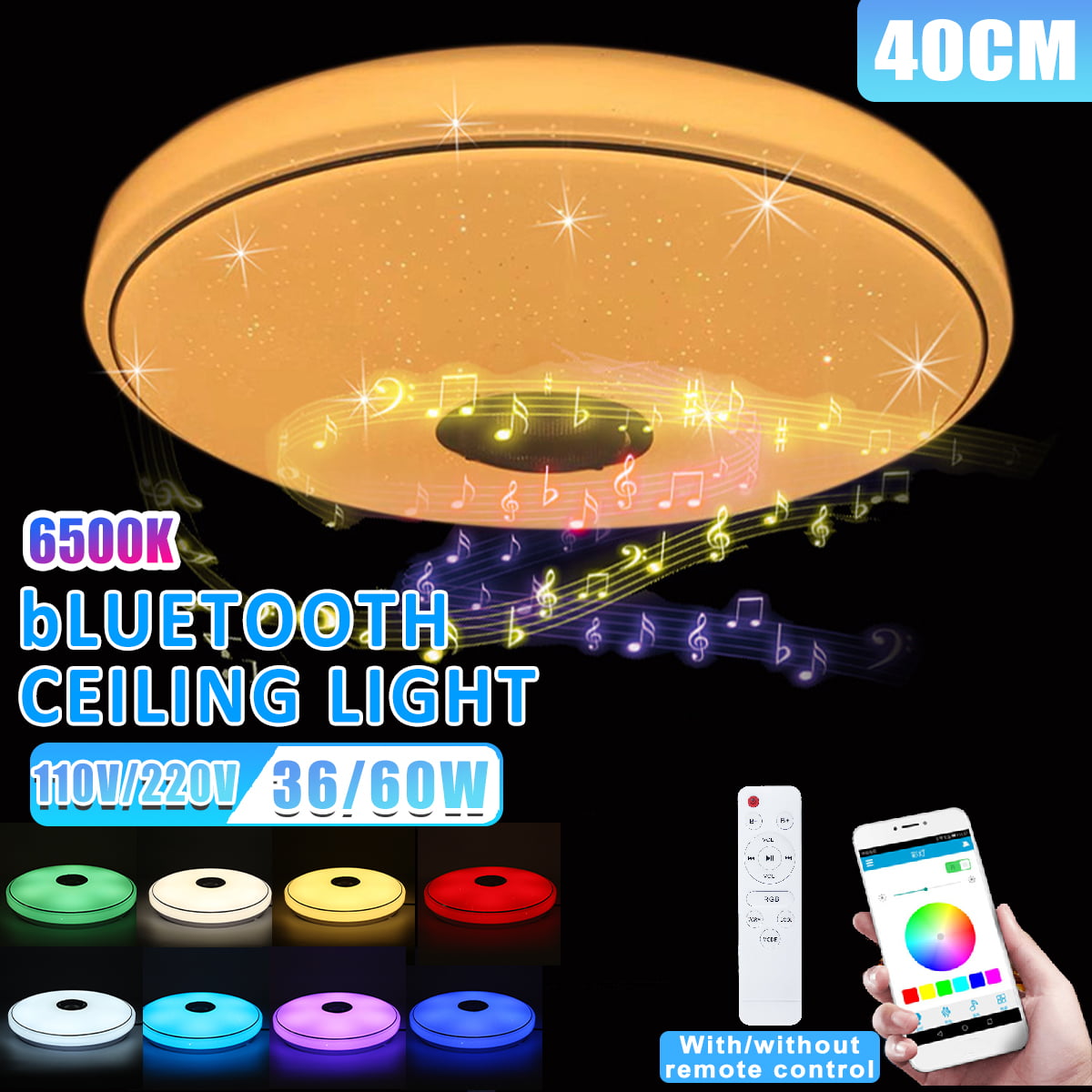 Modern LED Bluetooth RGB Music Smartphone APP Control Ceiling Lighting Lamp 