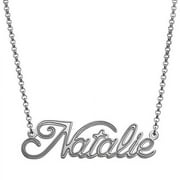 Personalized Planet Women's Script Name with Outline Necklace