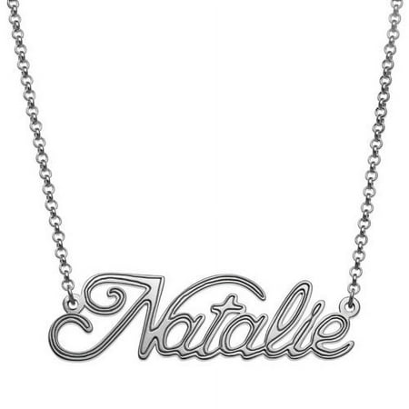 Personalized Planet Women's Script Name with Outline Necklace