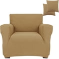 thumbnail image 1 of Jinamart Housse de Fauteuil Extensible Élastique, 1 Pce (Sable, Petit), 1 of 7