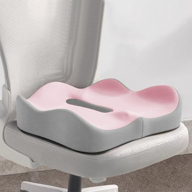 Funda de almohada de espuma viscoelástica para silla de oficina, cojín grueso y ergonómico para el coxis, base antideslizante para coche, hogar, silla de ruedas, cojín de poliéster.